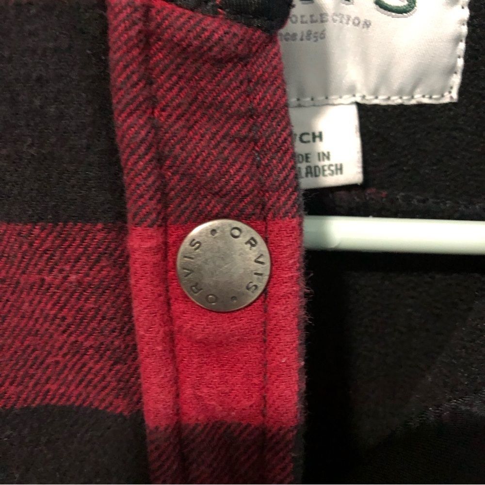 Orvis Fleece Lined Flannel Red and Black Shirt Jacket Women's Sz Small - Picture 5 of 9
